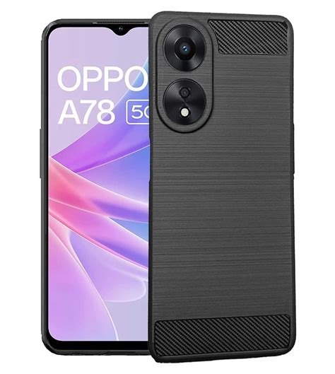 Coverblack Silicone Rubber Hybrid Case Case Back Cover For Oppo Cph2577 Oppoa58 4g Black