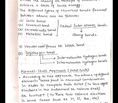 CHEMICAL BONDING HANDWRITTEN NOTES IN PDF FORMAT