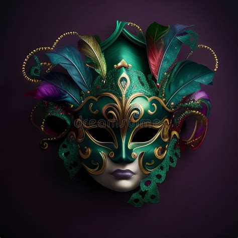 Mardi Gras Festive Carnival Mask Stock Illustration - Illustration of ...