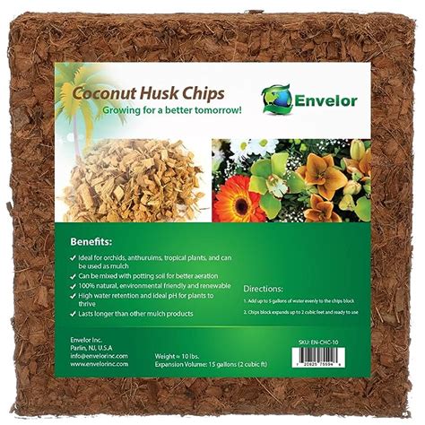 Buy Envelor Coco Coir Chips Orchid Potting Mix Lb Brick Mulch