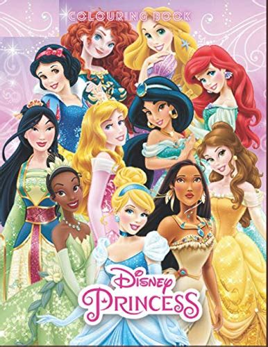 Disney Princess Colouring Book: +60 PURE Pictures The ORIGINAL BOOK, a NEW BOOK, LATEST Version ...