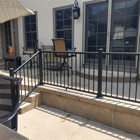 Weatherables Stanford 36 In H X 72 In W Textured Black Aluminum Stair Railing Kit Cbr B36 A6s