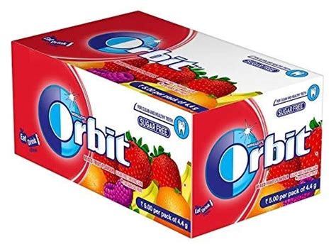 Orbit Mixed Fruit Flavour Sugar Free Chewing Gum Pack Of Units