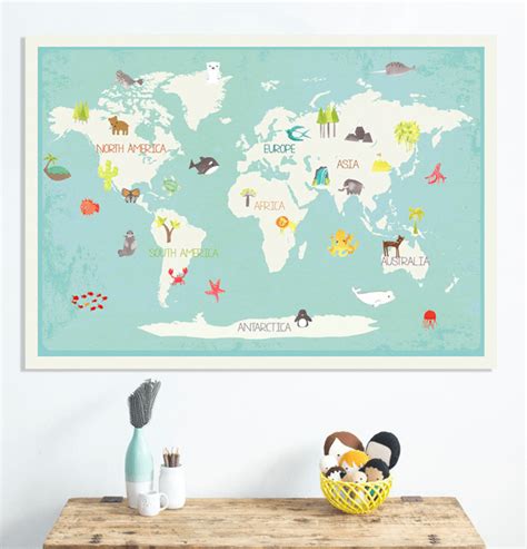 INTERACTIVE WORLD MAP FOR KIDS FROM CHILDREN INSPIRE DESIGN