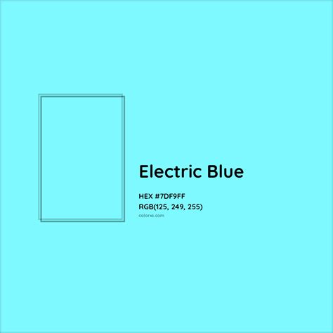 About Electric Blue - Color meaning, codes, similar colors and paints - colorxs.com