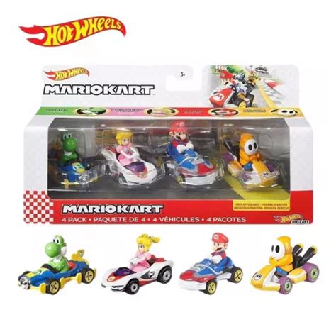 Hot Wheels Mario Kart Set Orange Shy Guy Mario Yoshi Princes Envío gratis