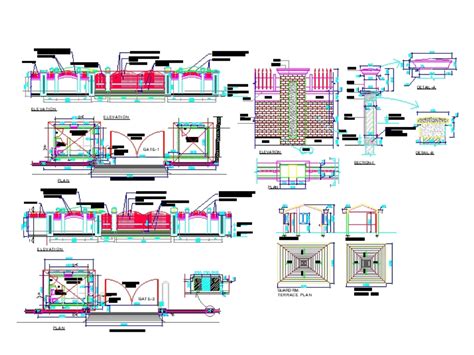 Portón de ingreso en AutoCAD Descargar CAD 306 08 KB Bibliocad