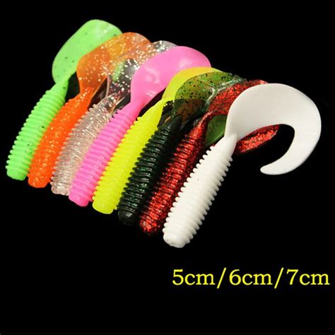 20pcs Jigging Soft Silicone Fishing Lures 5cm 6cm 7cm Shrimp Wobblers