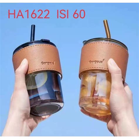 Jual Tumbler Gelas Kaca SEDOTAN Aesthetic Bottle Cup 400ml Shopee