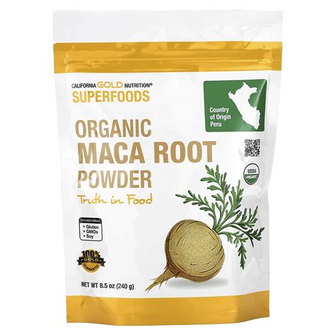 California Gold Nutrition Superfoods Organic Maca Root Powder 8 5 Oz 240 G