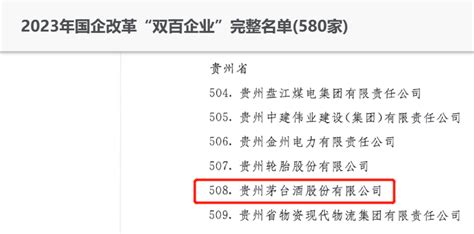 贵州茅台入选国务院国资委官网最新“双百企业”名单凤凰网