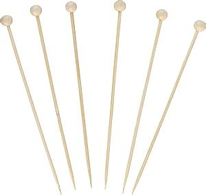 Plasticpro Cocktail Picks Bamboo Toothpicks With Ball End For Cocktails