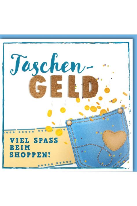 Glückwunschkarte GeburtstagTaschengeld Viel Spaß beim Shoppen