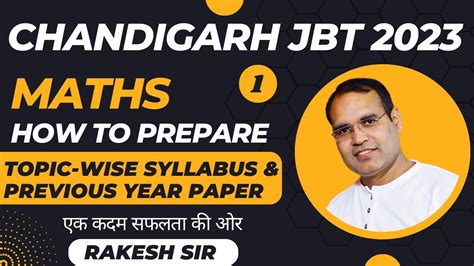 Chandigarh Jbt Prt Maths Syllabus Previous Year Paper Class