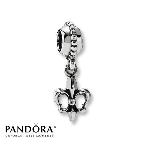 Jared Pandora Dangle Charm Fleur De Lis Sterling Silver Pandora