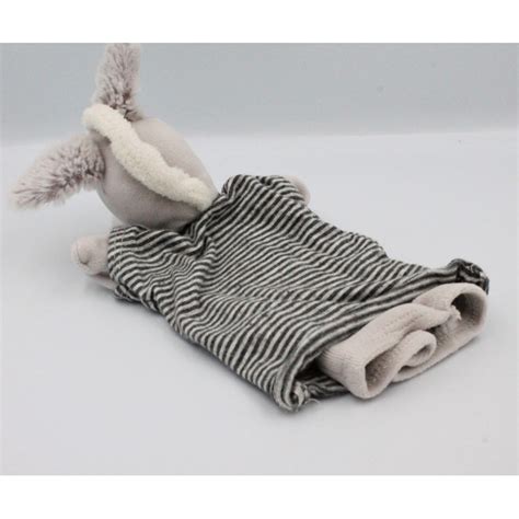 Doudou Plat Ane Gris Ray La Grande Famille Moulin Roty