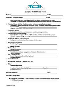 Tdi Cardiac Mri Order Form Radiology Associates Of Tallahassee