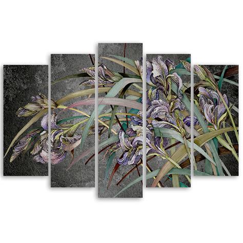 Stykke L Rredsprint Iris Blomster I Vinden Wall Art Dk