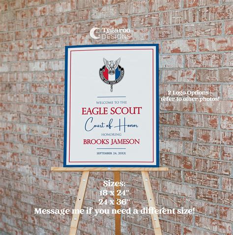 Court Of Honor Welcome Sign Ceremony Sign Eagle Scout Etsy