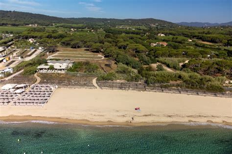 Aerial View Of Legendary Pampelonne Beach Near Saint Tropez Summer