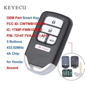 Keyecu Oem Part Keyless Prox Smart Remote Car Key Fob Buttons Mhz