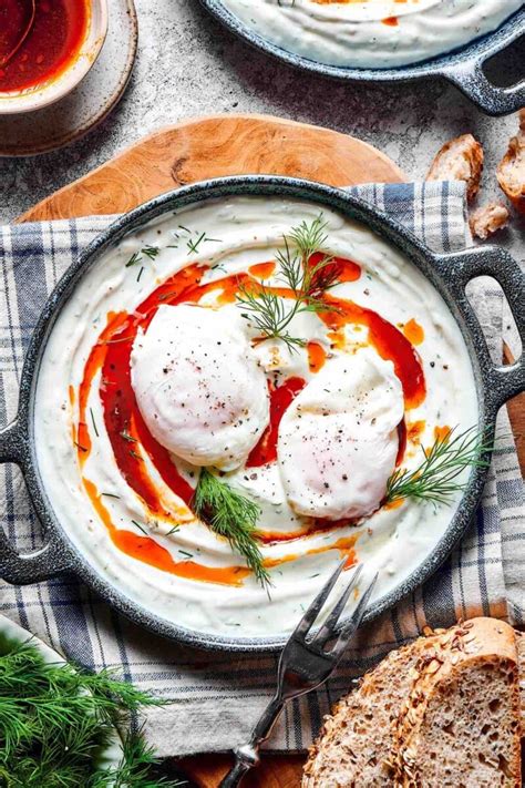 Turkish Eggs Cilbir The Big Mans World