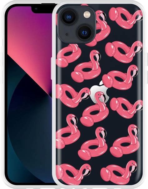 Cazy Hoesje Geschikt Voor IPhone 13 Inflatable Flamingos Bol