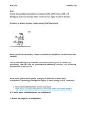 Error Analysis Docx Edu Error Log Date Florida Standard List