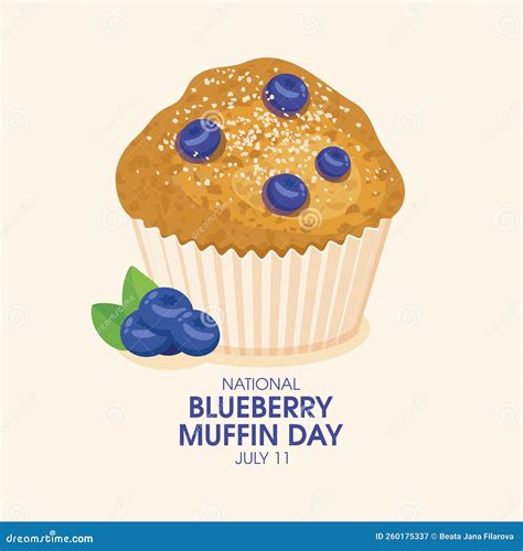 Blueberry Muffin Vector Illustration 53674890