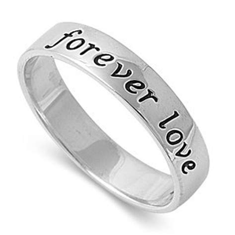 Personalized 5mm Sterling Silver Forever Love Promise Ring Etsy