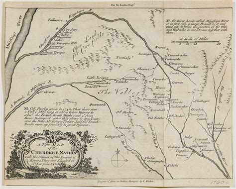 Lot 262: A New Map of the Cherokee Nation, 18th C.