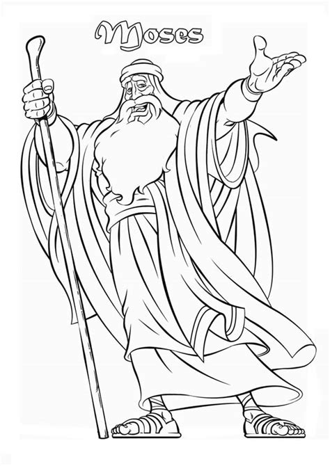 11 Coloring Pages Of Moses Print Color Craft