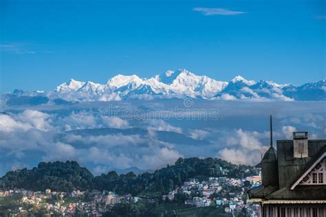 Aerial View of Town Darjeeling Surrounded by Buildings in Background of ...