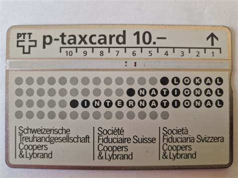 Ptt Taxcard Coopers Lybrand L Kaufen Auf Ricardo