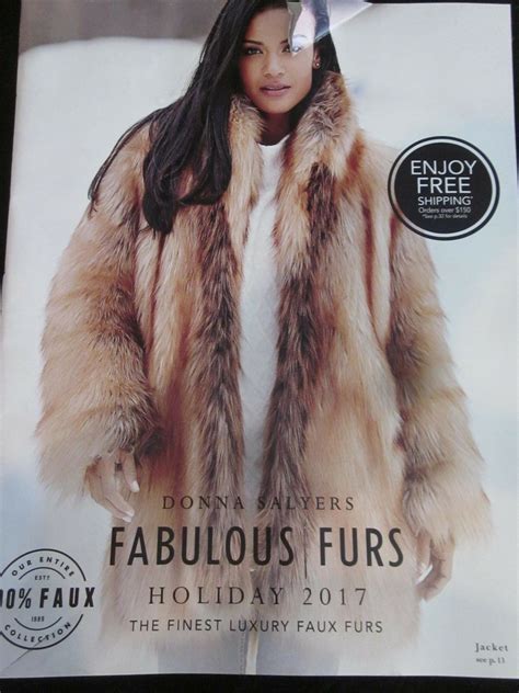 Donna Salyers Fabulous Furs Catalog Holiday 2017 The Finest Luxury Faux