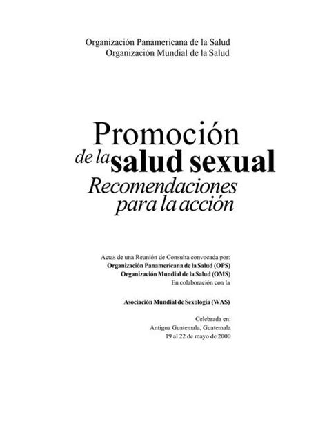 Promoción De La Salud Sexual Salud Global Udocz