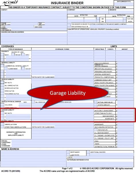 Simply Easier Acord Forms Acord 75 Binder Instructions Coverages Part 2