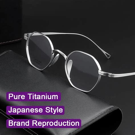 Gafas De Titanio Puro Hexagonales Hechas A Mano Para Hombres Montura