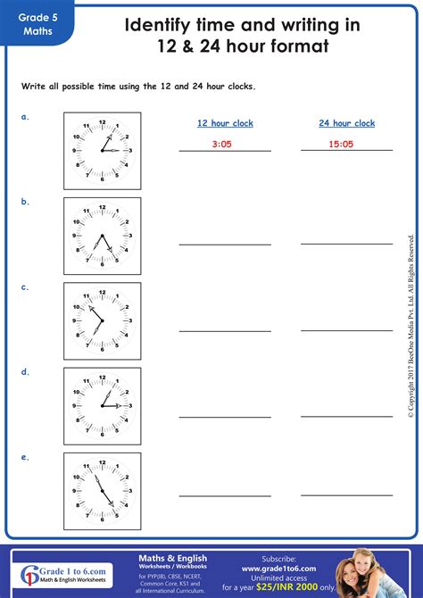 Convert between 12-hour & 24- hour clock Worksheets - Worksheets Library