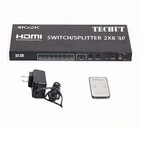 Techut 2x8 Hdmi Matrix Switch Splitter 2 In 8 Out Model Name Number