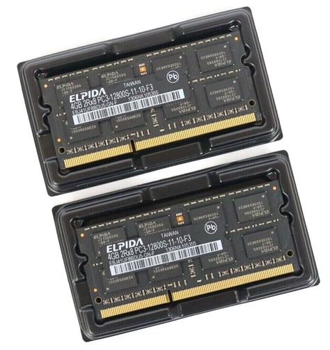 Elpida 8gb 24gb 2rx8 Pc3 12800s 1600mhz Sodimm Laptop Mac Memory Ram