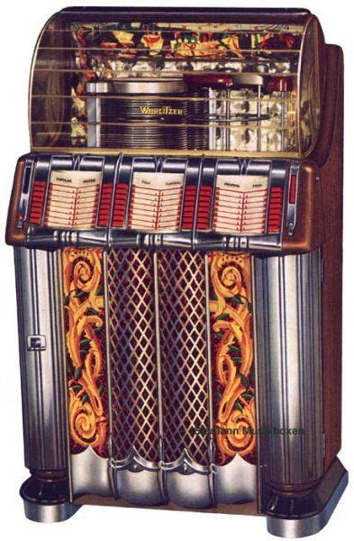 Wurlitzer 1250 Year 1950 Selections 48 78 33 1 3 Rpm Jukebox