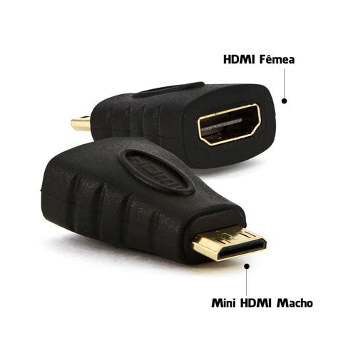 Adaptador Mini HDMI Macho X HDMI Fêmea