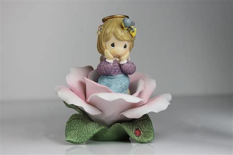 Precious Moments Figurine Expressive Blooms Pink Rose Of Sweetness 4