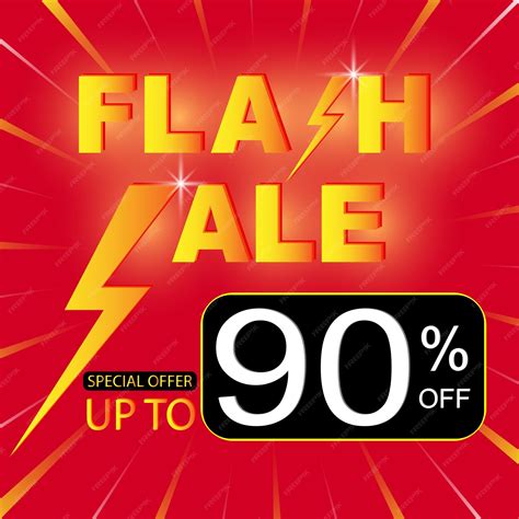 Premium Vector | Flash sale shopping poster banner with flash icon and