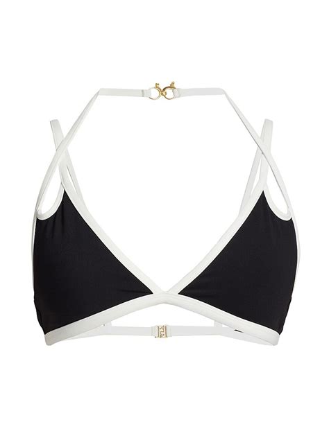 Buy Jonathan Simkhai Women S Tora Teardrop Cutout Bikini Top Black At