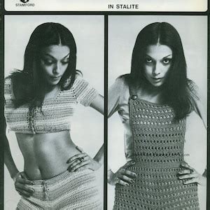 Vintage Crochet Shorts Or Hot Pants Romper Bib Topped Shorts Bikini PDF Pattern From