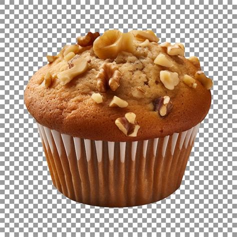 Premium Psd Delicious Nuts Muffin Isolated On Transparent Background