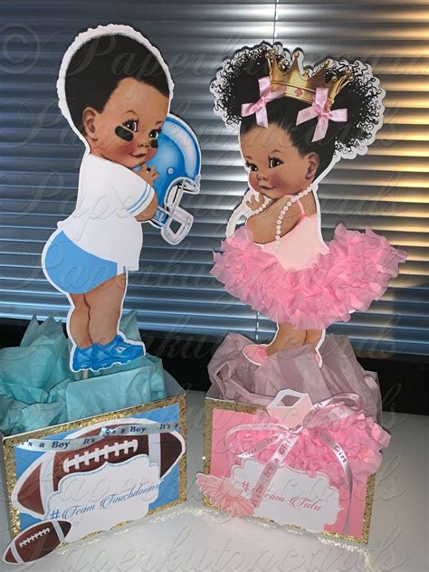 Touchdowns Tutu Gender Reveal Baby Shower Team Blue Or Team Etsy