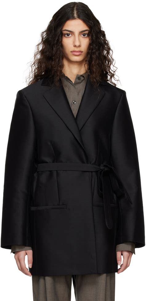 Buy Tot Me Black Belted Blazer Black At Off Editorialist